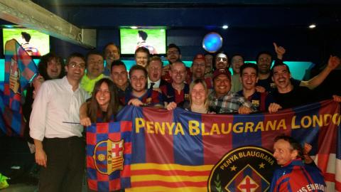 PBL Members celebrating getting through to the Berlin Champions League final