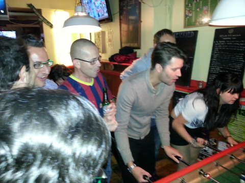 Very competitive match between James/Laia versus Toni/David. In the end 6-3 for James/Laia