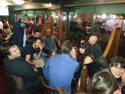 PBL getting ready to bowl. Before that, let's go to the pub!