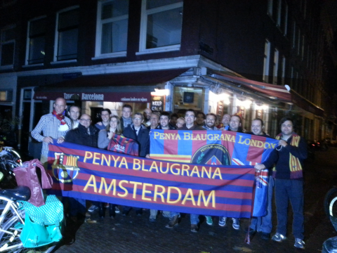 PBL at the penya dinner hosted by Penya Amsterdam, hosted by Pau Vilanova, chief director of the Social Commission