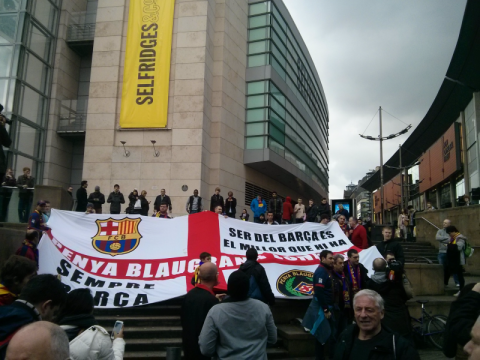 Penya Blaugrana London at Exchange Square in Manchester