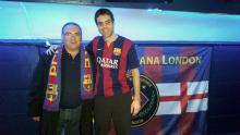 Mariano Andres, vice-president of Dubai FCB penya, and Eduard Manas, president of Penya Blaugrana London Mariano Andres, vice-president of Dubai FCB penya, and Eduard Manas, president of Penya Blaugrana London